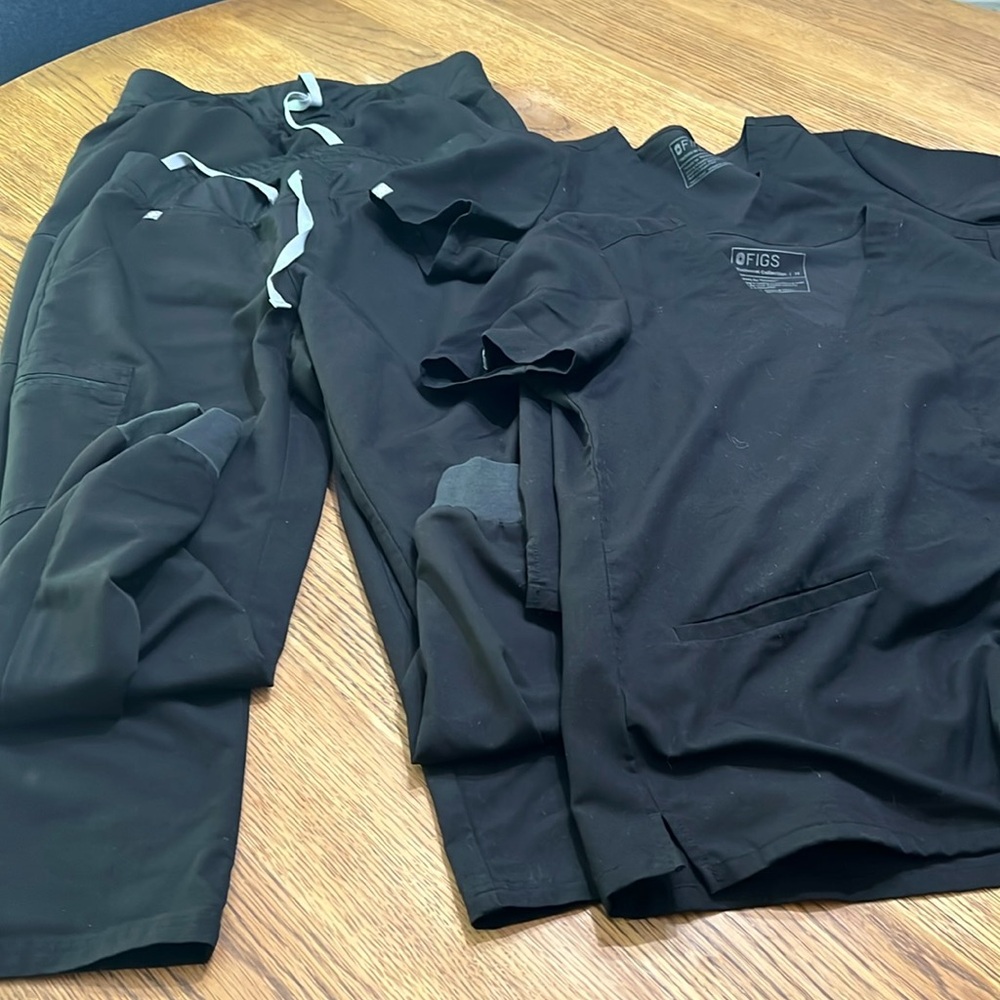 FIGS scrub sets x 2, Size M, black
